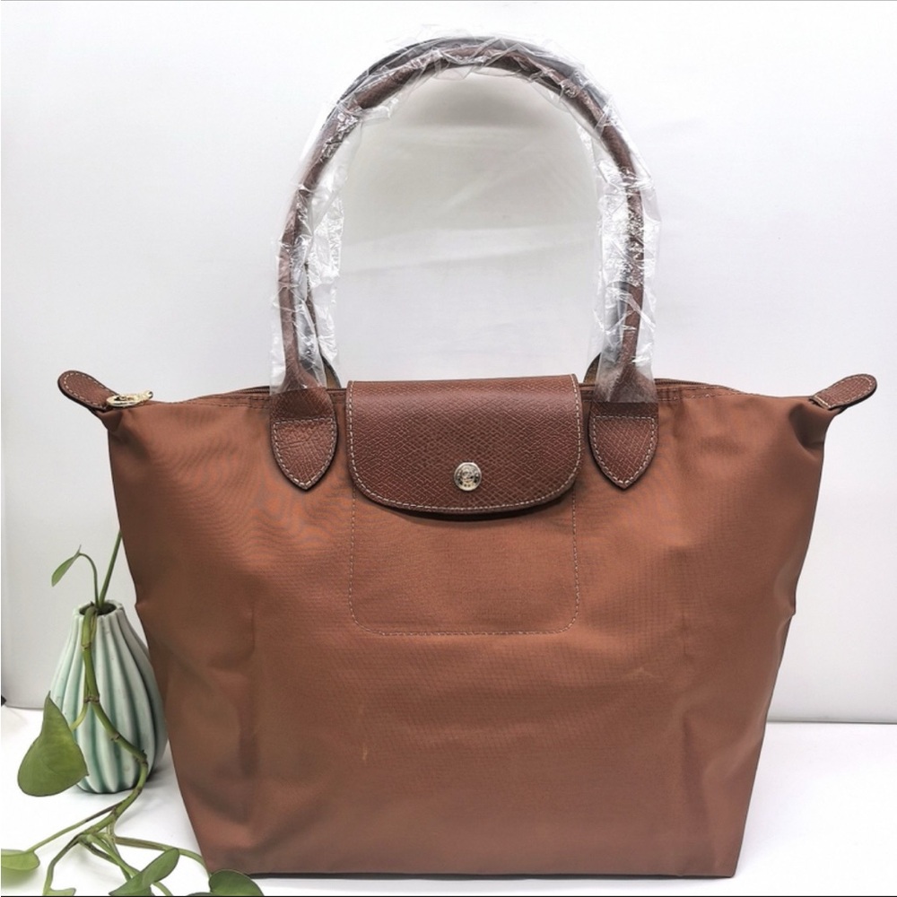 Brown Large Longchamp Le Pliage Tote